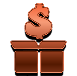 A bronze dollar sign balanced on a scale, representing the generous exclusive bonuses at Nuebe Gaming.