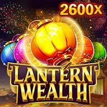 "Lantern Wealth" slot icon featuring colorful Chinese lanterns and a 2600x multiplier.