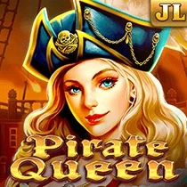 "Pirate Queen" slot game icon depicting an adventurous female pirate, highlighted by JILI.