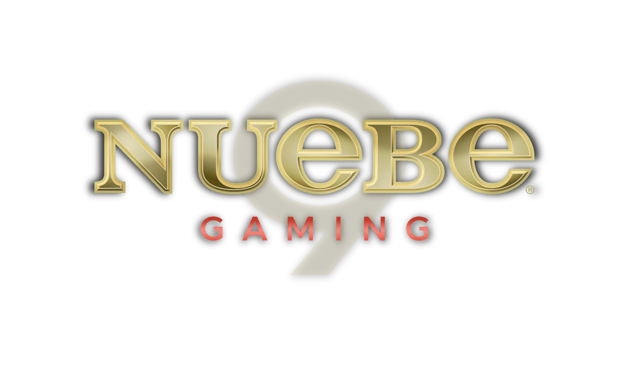 Nuebe Gaming's official logo featuring stylized golden lettering on a black background, exuding elegance and premium quality.